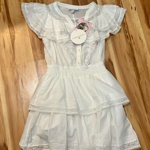 LoveShackFancy Penelope Dress, XS, White